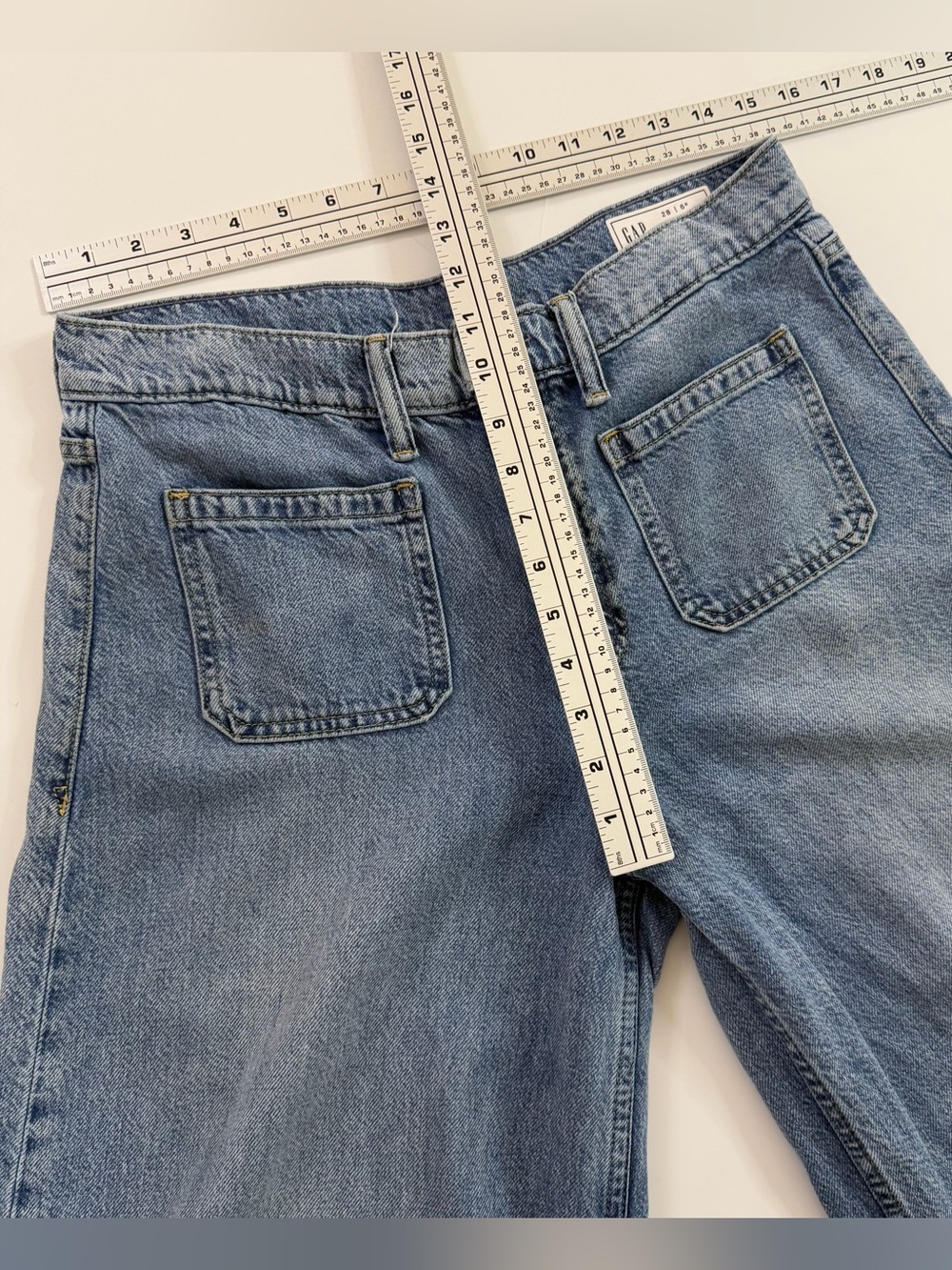 Gap Jeans Womens 28 6 Regular Baggy Mid Rise Raw Hem - Picture 5 of 10
